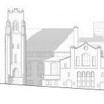 The Butterfly + First Baptist Church Complex by Revery Architecture Inc.