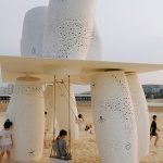 Among the Corals: A Seaside Swing Installation by XBTW Office