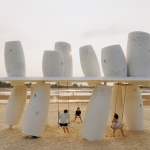 Among the Corals: A Seaside Swing Installation by XBTW Office