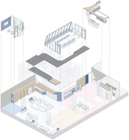 a robot space with a human touch by hcch studio