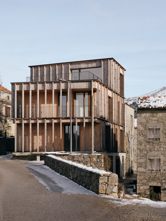 Corsican pine housing