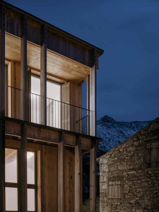 Corsican pine housing