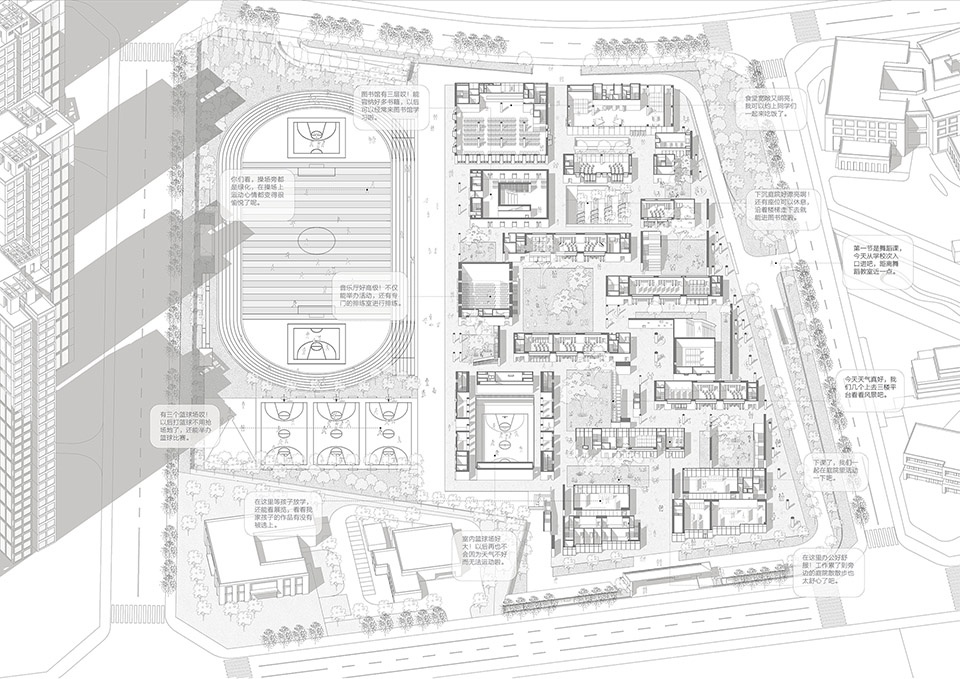 chengdu haiyang road middle school by changwu architects