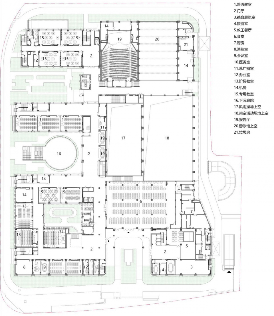 A Campus Lifted in Density Shanghai Xuhui Yuannan Middle School