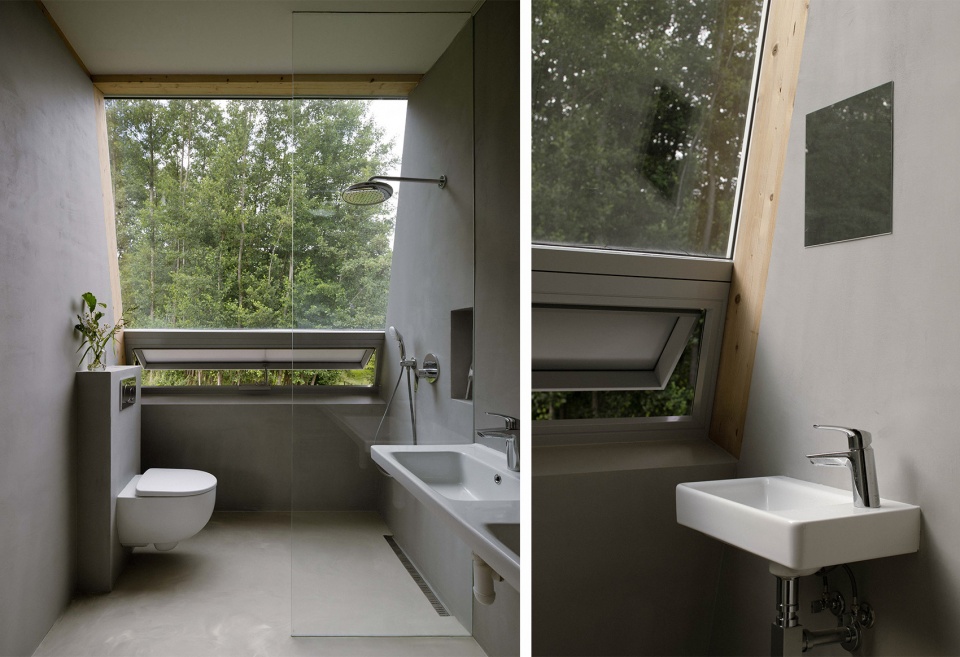 modular house with a sloping facade by papundekl architects
