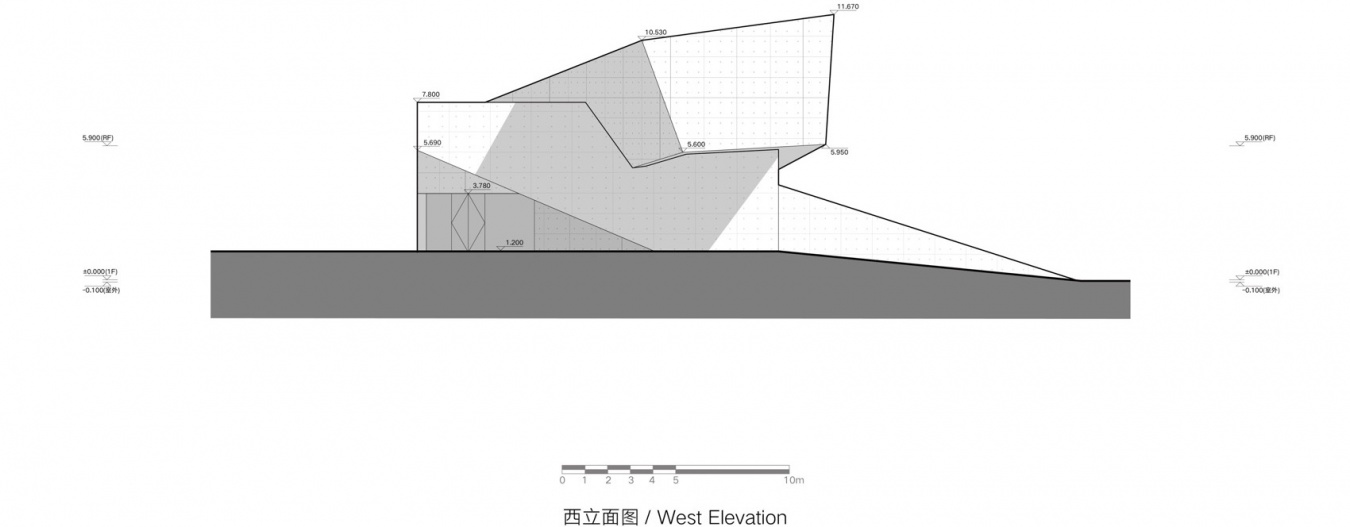 西立面图