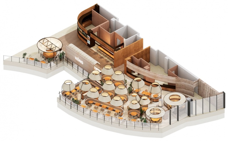 餐厅轴测图 / Axonometric diagram