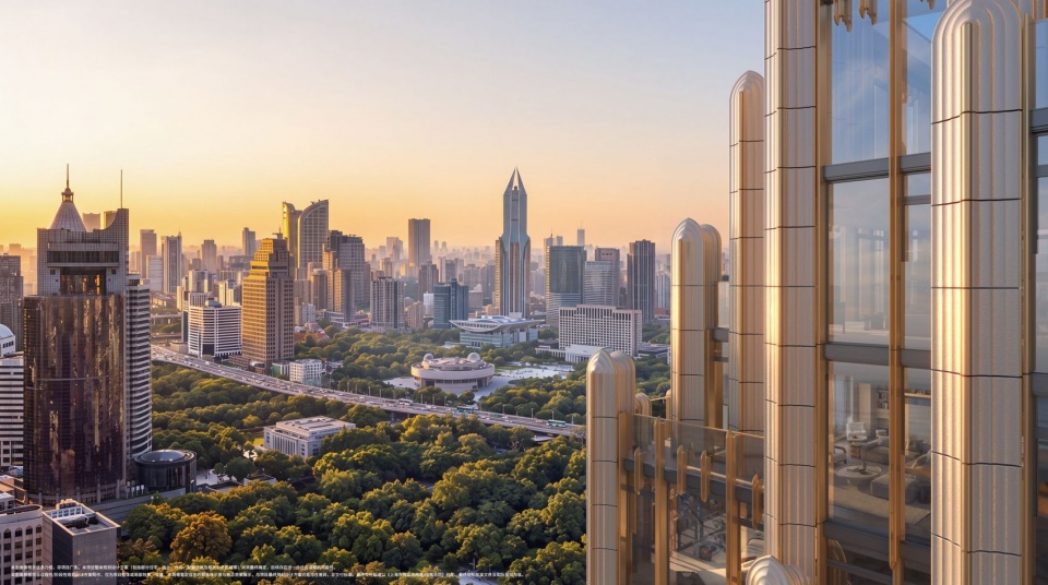 从住宅露台望向上海天际线,私人生活与城市尺度在这里交汇 / Looking from a residential terrace towards Shanghai's skyline, where private life meets the urban scale