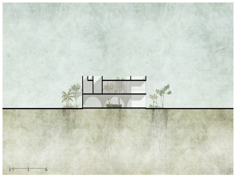 横剖面图 / Cross section