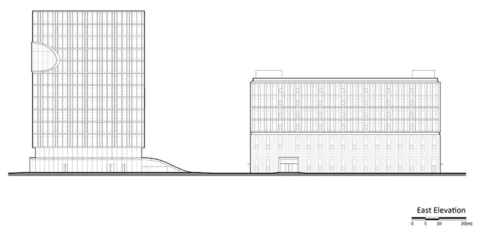 EAST ELEVATION©Atelier Ping Jiang EID Arch