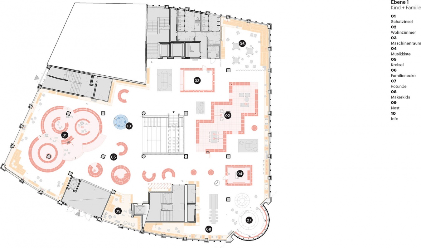 MVRDV ZBE floor plan level 1 with legend 拷贝