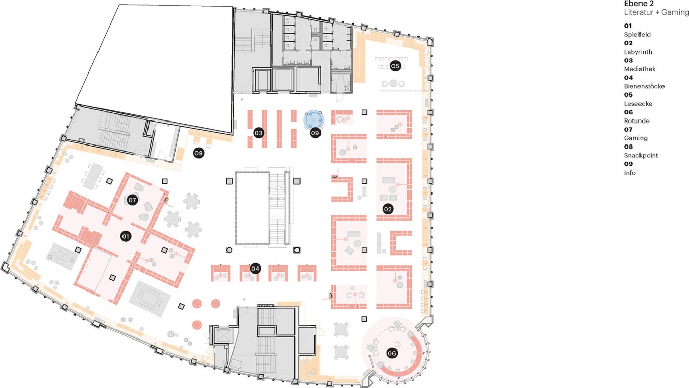 MVRDV ZBE floor plan level 2 with legend 拷贝