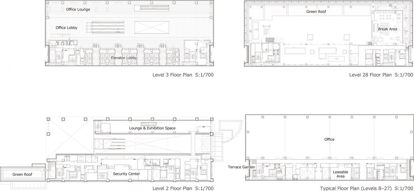 Plans 2 3F 8 27F 28F AKASAKA GREEN CROSS 拷贝