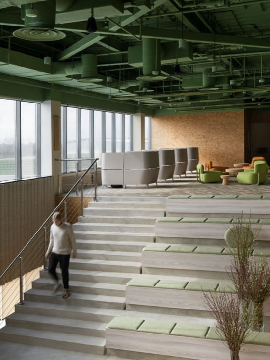 阶梯式交流空间 / Stepped gathering space