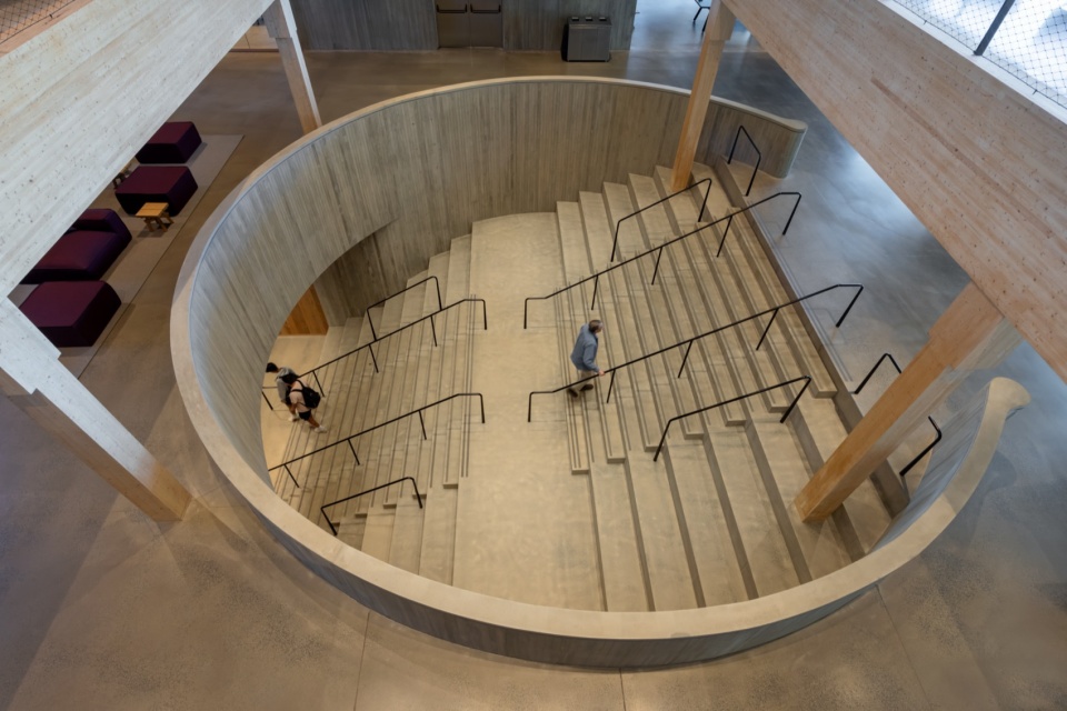 连接楼层的环形阶梯,Circular stair connecting the levels