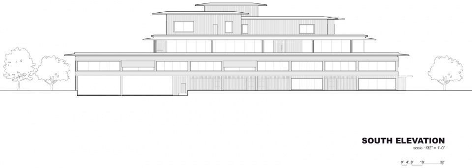 南立面图,South elevation