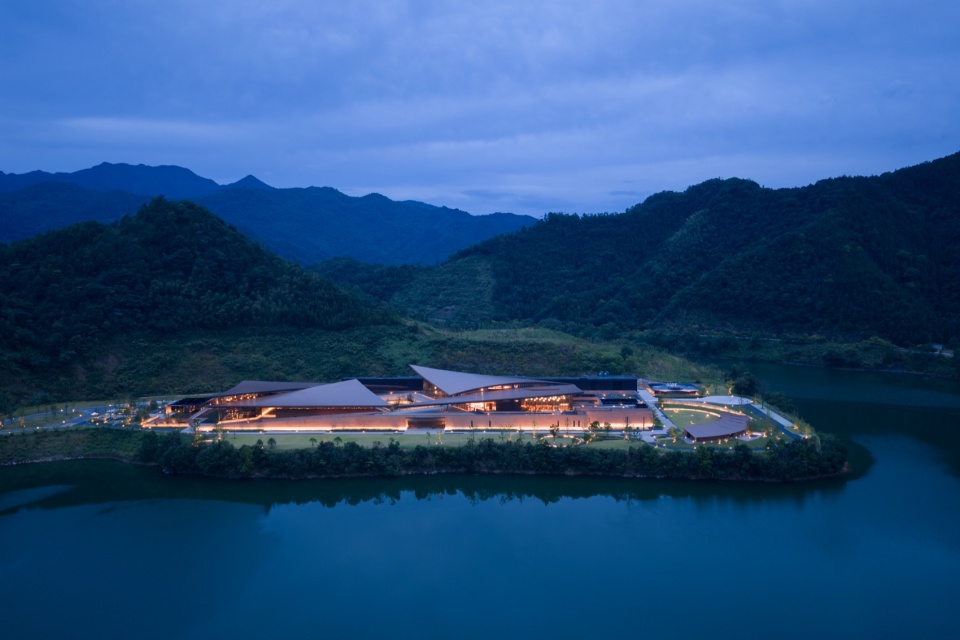 项目鸟瞰 夜景,Aerial view at night