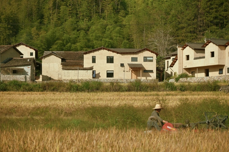 从稻田远看17、18、19号楼 / Buildings 17, 18 and 19 seen from the rice fields