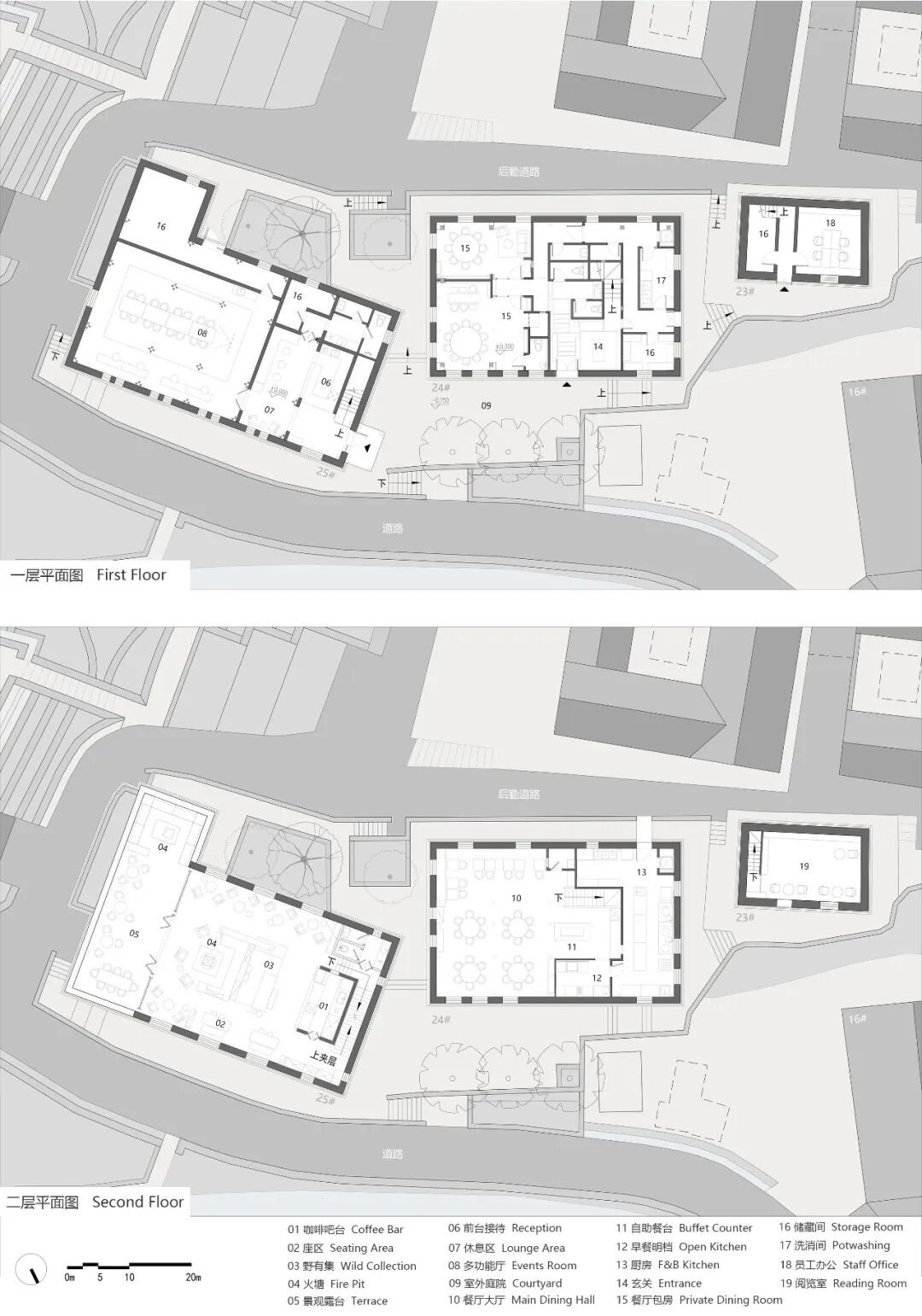 25/24/23号楼平面图 / Plans of Buildings 25/24/23