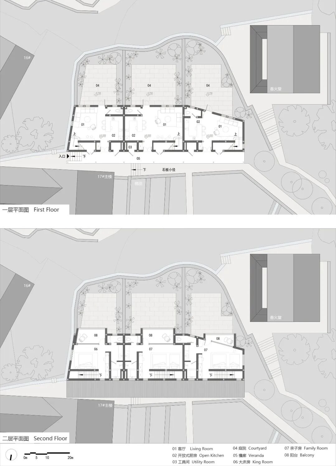 22号楼平面图 / Plans of Building 22