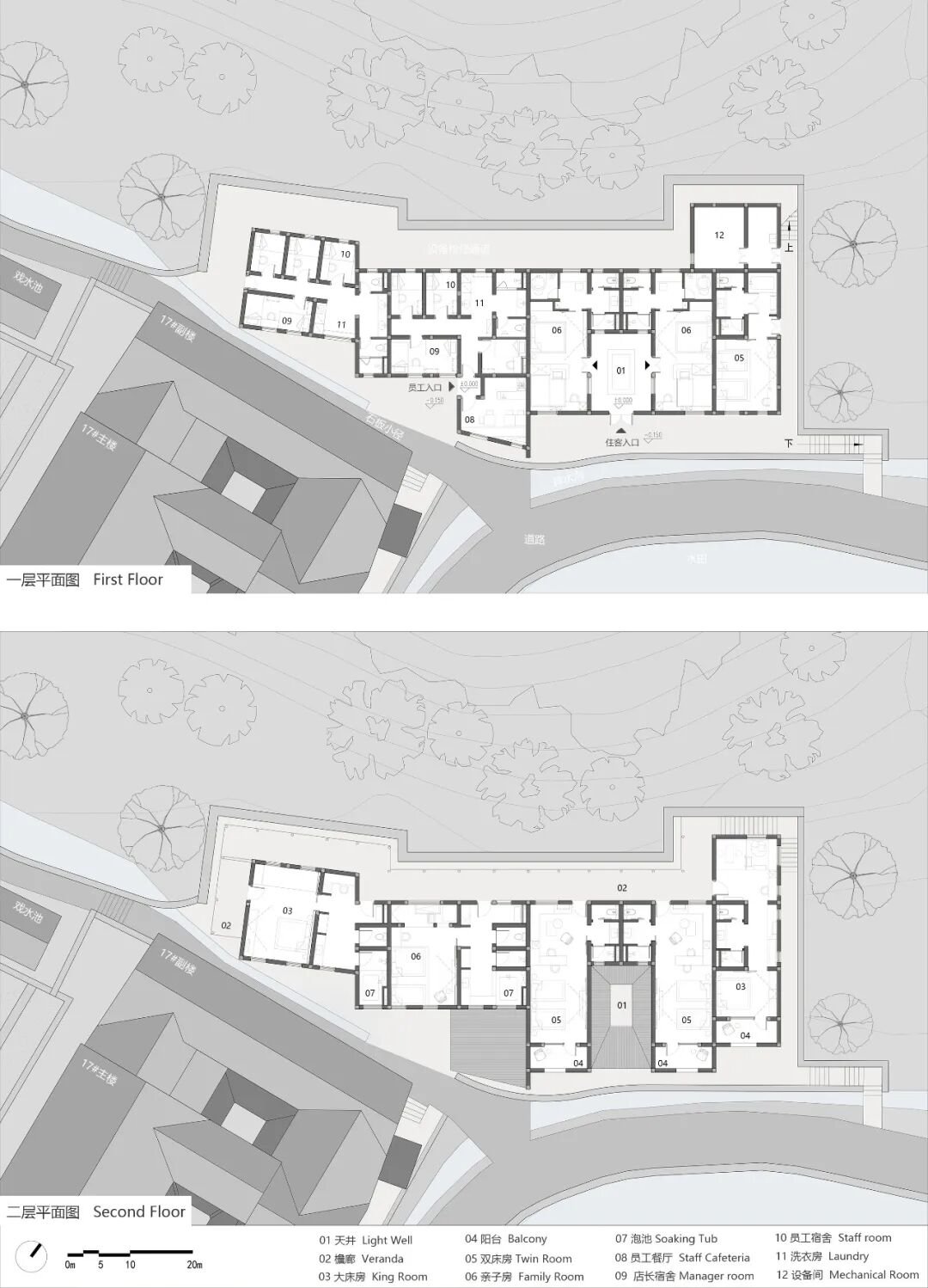 18/19号楼平面图 / Plans of Buildings 18/19
