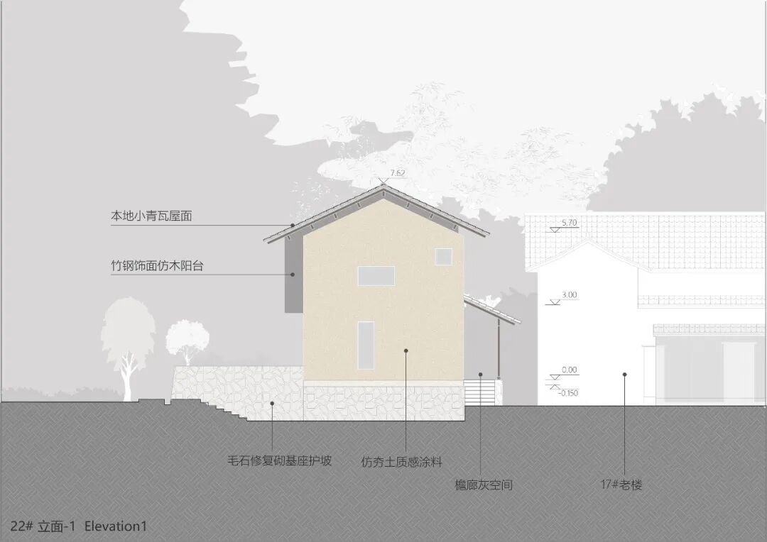 22号楼立面图1 / Elevation 1 of Building 22
