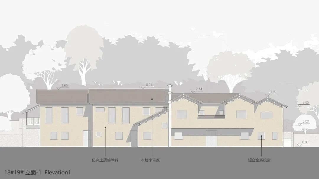 18/19号楼立面图1 / Elevation 1 of Buildings 18/19