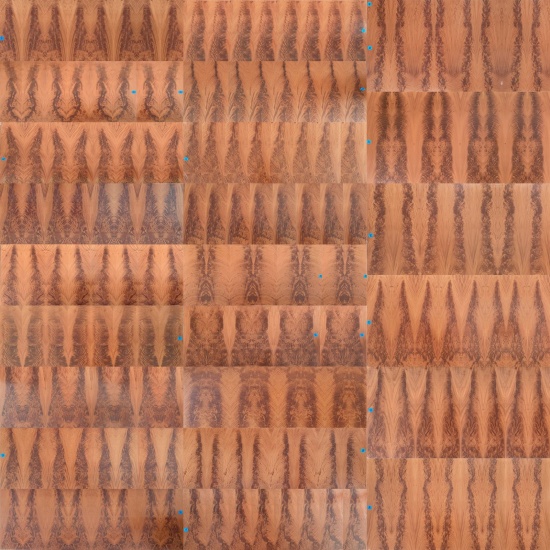 最终施工的全部木皮 / All wood veneers used in the final construction