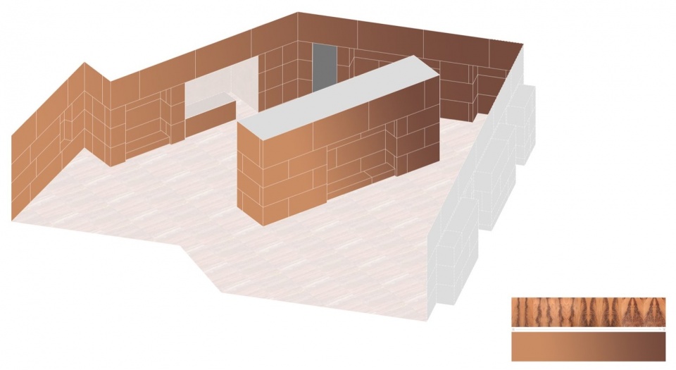 木皮分布示意图 / Wood Veneer Distribution Diagram