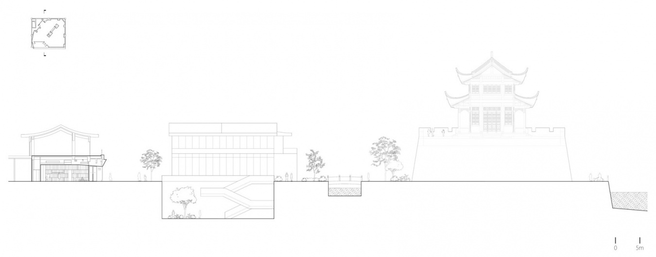空间与场地关系示意图 / Diagram of the Relationship Between Space and Site