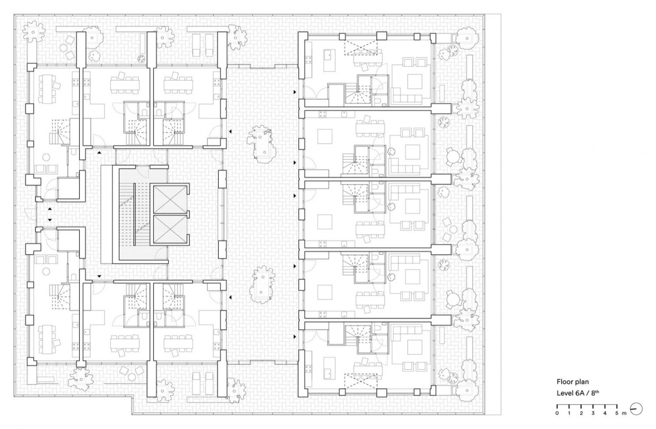 家庭住宅 A 层平面图 / Family house level A plan