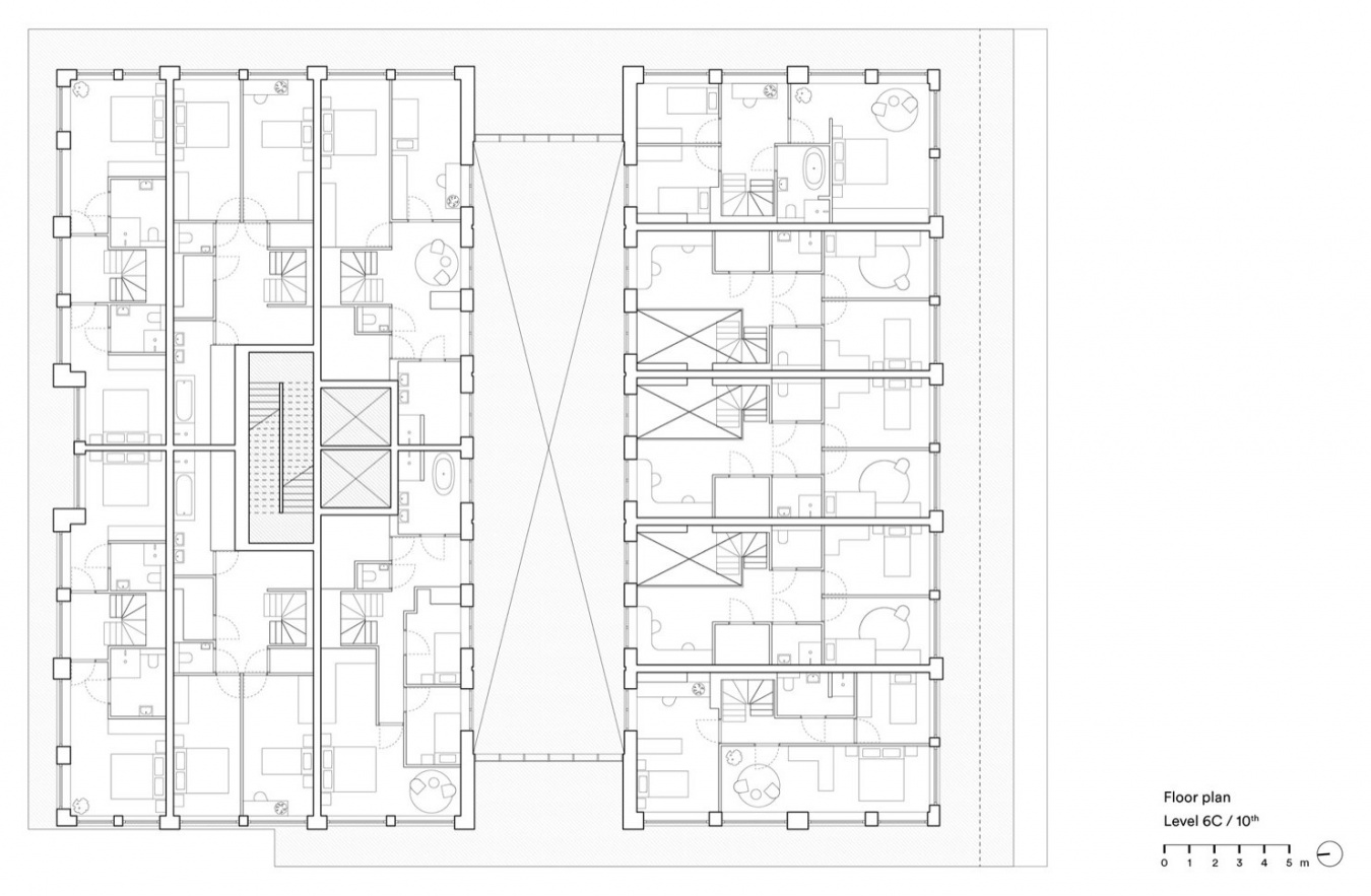 家庭住宅 C 层平面图 / Family house level C plan
