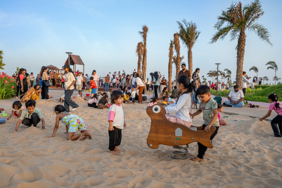 沙滩上的游乐设施 / play equipment on the beach