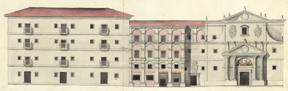 1771年历史立面图,Historic elevation, 1771