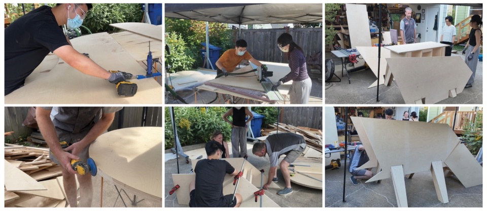 桦木胶合板的切割、打磨与试组装 / cutting, sanding and trial assembly of the birch plywood