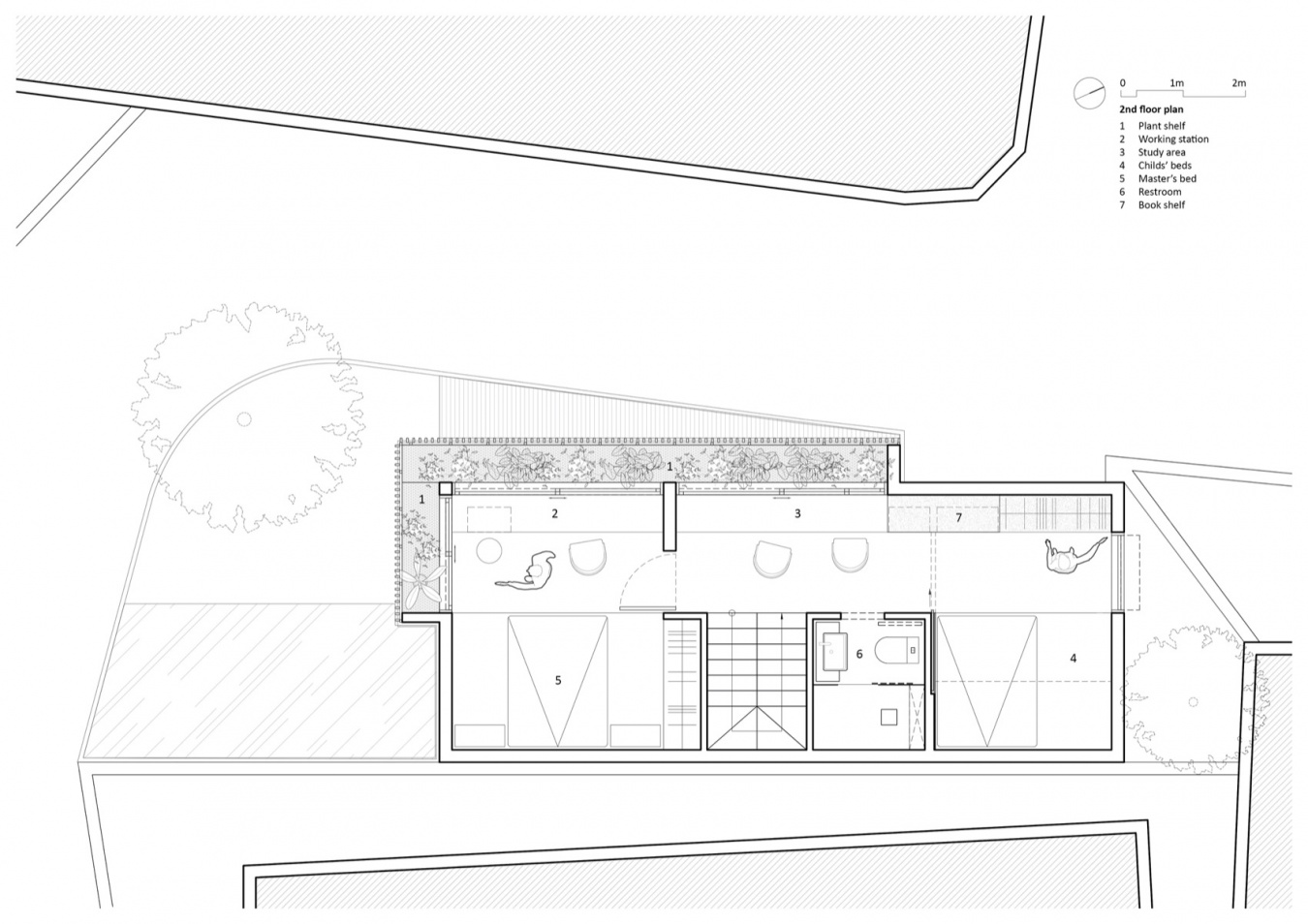 二层平面图 / Second floor plan