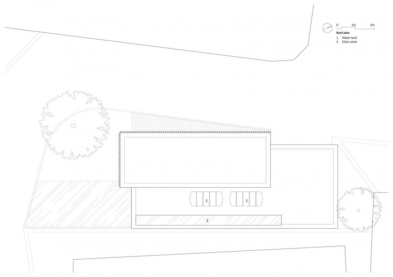 屋顶平面图 / Roof plan