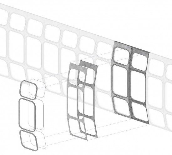 舷窗框架构造分解 / Frame Structure