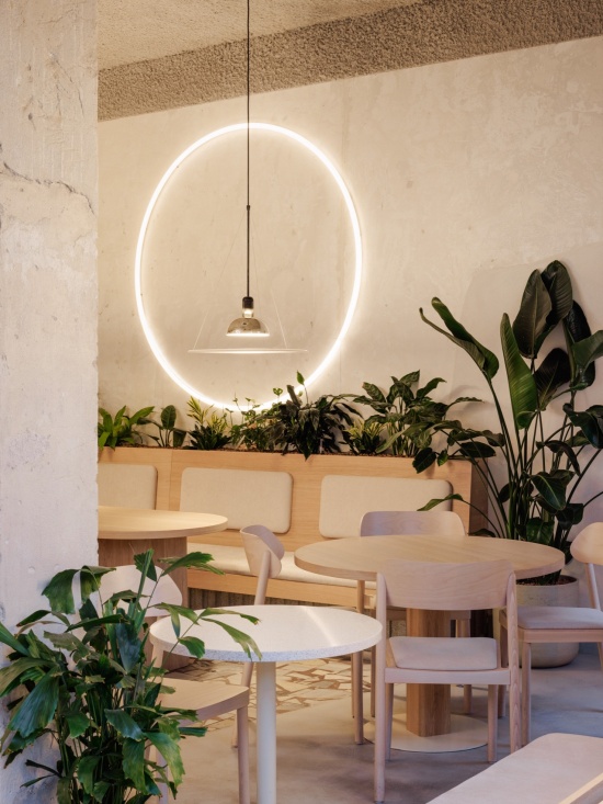 休息区的环形灯 / The ring light in the lounge