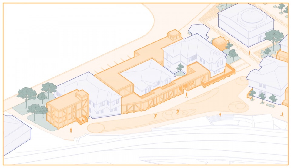 自行车博物馆轴测图 / Bicycle Museum axonometric