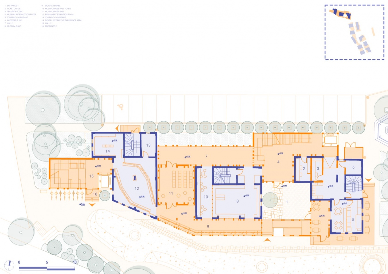 博物馆首层平面图 / Museum ground-floor plan