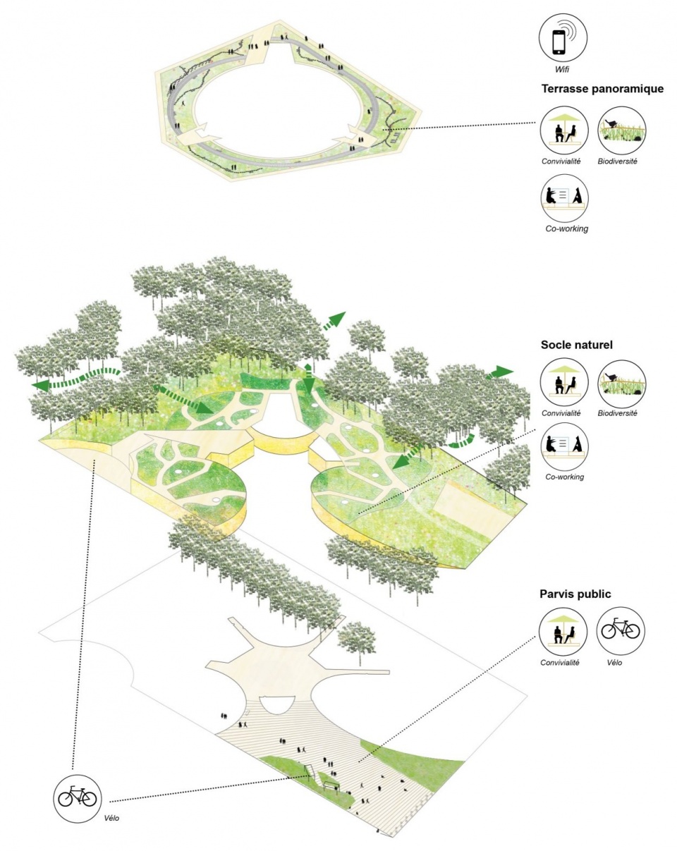 场地绿化平面 / Site plan of the green spaces