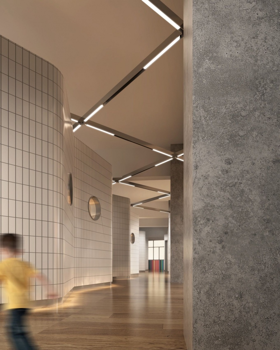 luohu wcb 22 render corridor white