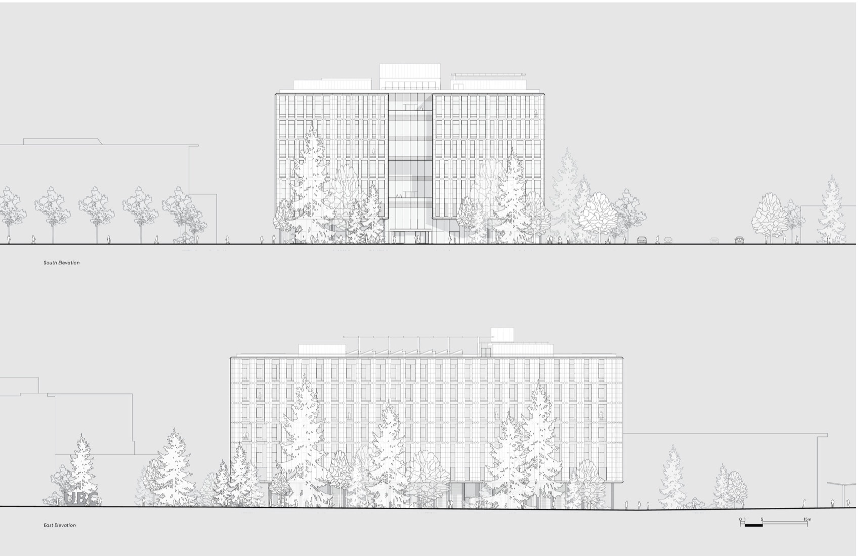 南立面与东立面图,south and east elevations
