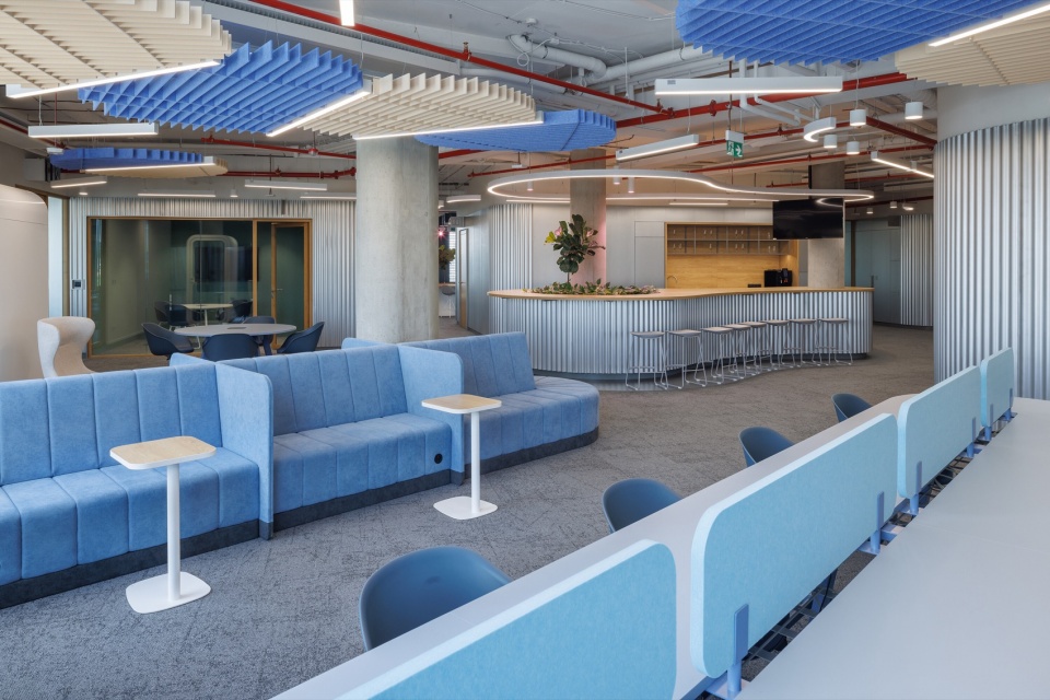 蓝色共享座席 / Blue shared seating