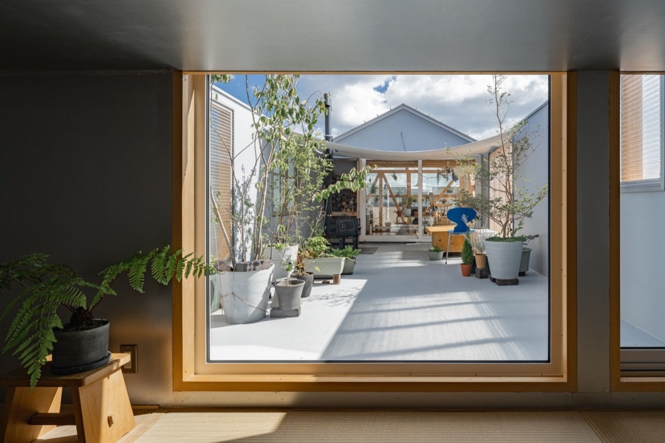 望向庭院 / view toward the courtyard