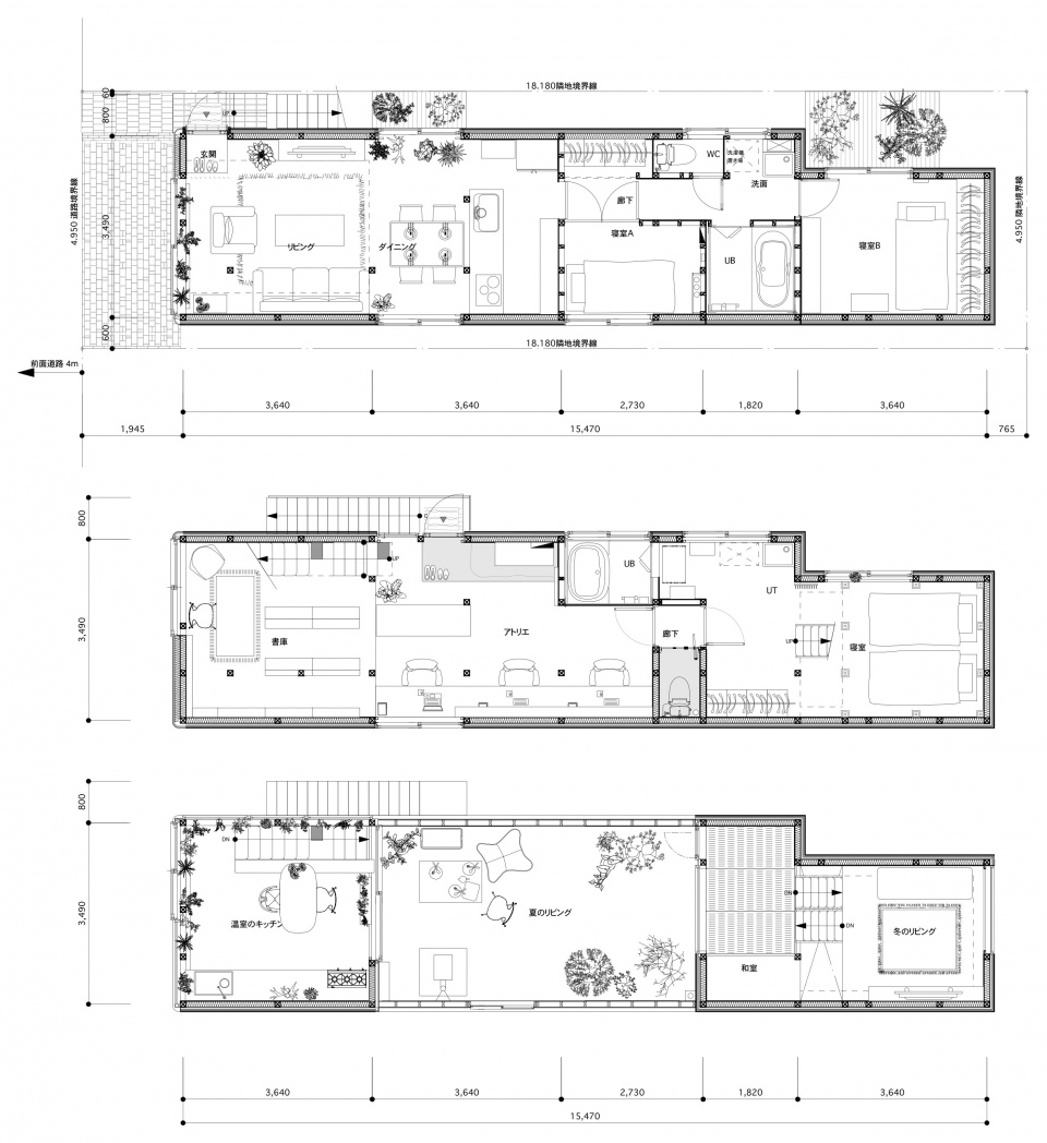 改造后平面图 / renovation plans