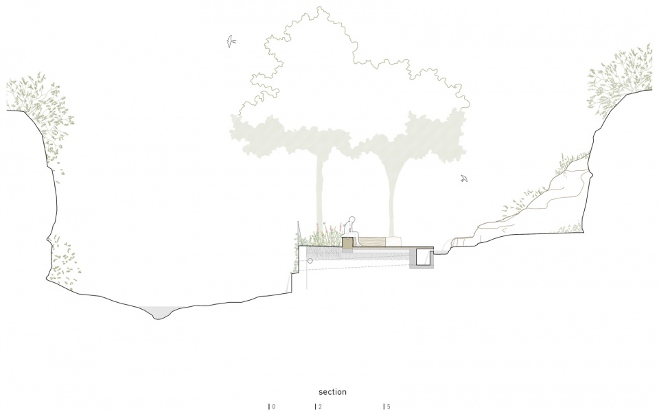 场地剖面图 / Site section