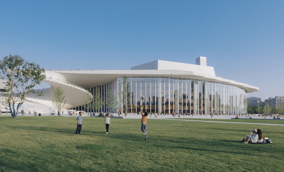 建筑融入公园生活,The building within everyday park life