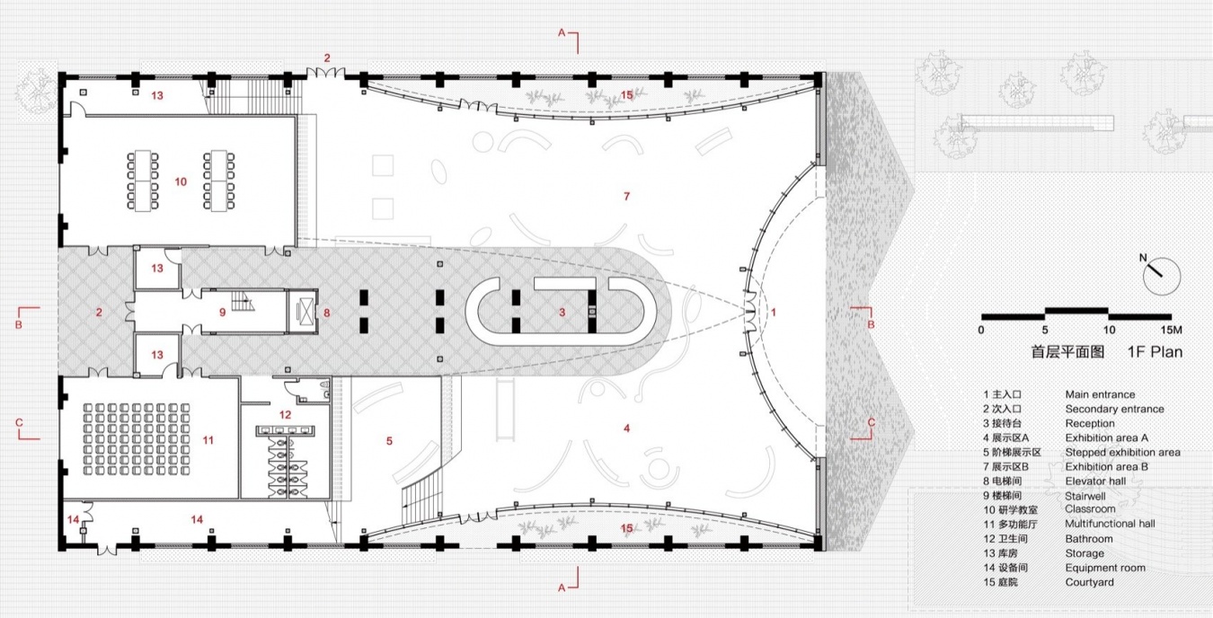 首层平面图 / Ground floor plan